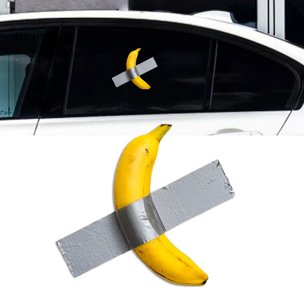 Auto Body Decal Yellow Banana Sticker Funny Car – Self-adhesive Decorative for Scratch Coverage Cute Tropical Fruit fo