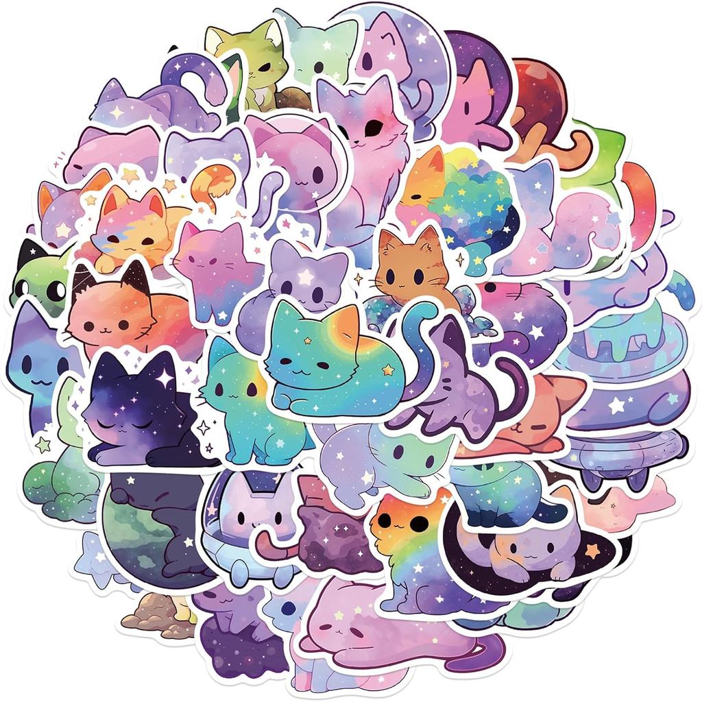 50Pcs Animal Stickers for Kid Cute Animal Water Bottle Stickers Waterproof Vinyl Animals Sticker Self Adhesive Pet Rewar