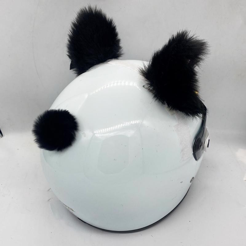 Cat Ear happy emoji cap elastic face cap cute stuffed animal accessories self-adhesive motorcycle bike decorative hL3I