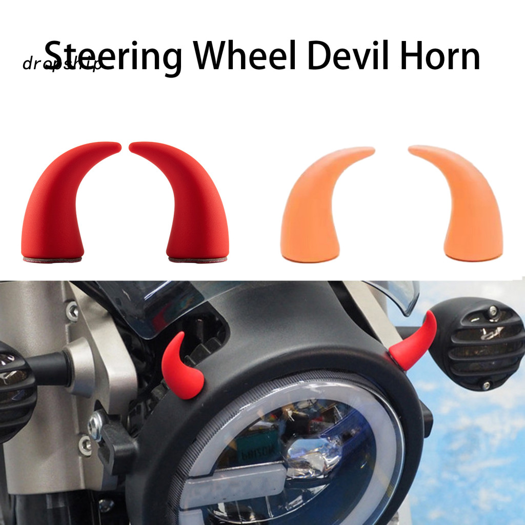 Car Steering Wheel Devil Horn Decorative 1 Pair Cute Sticker 3d Self-adhesive Dashboard Air for Auto for Southeast