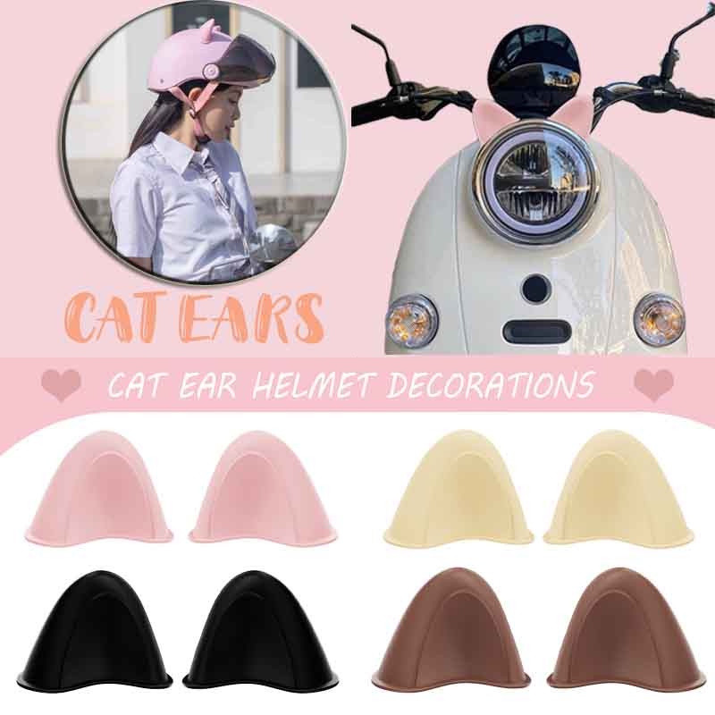 1Pair Orelhas De Gato De Motocicleta Duráveis À Prova D'água Elétricas Cartoon Cute DIY Self-Adhesive Cat Earl Decoratio