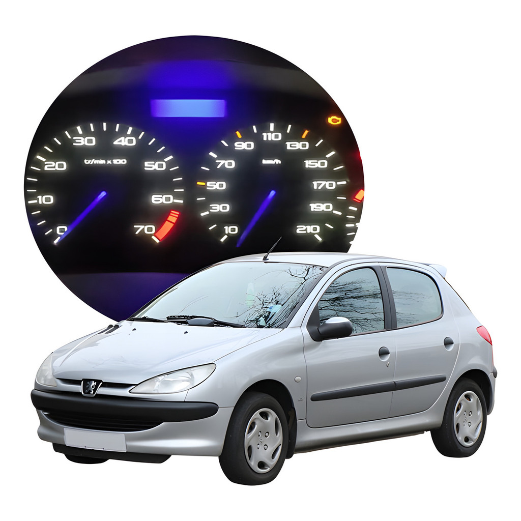 Kit Led Smd Display Do Painel Instrument Peugeot 206 03 A 06