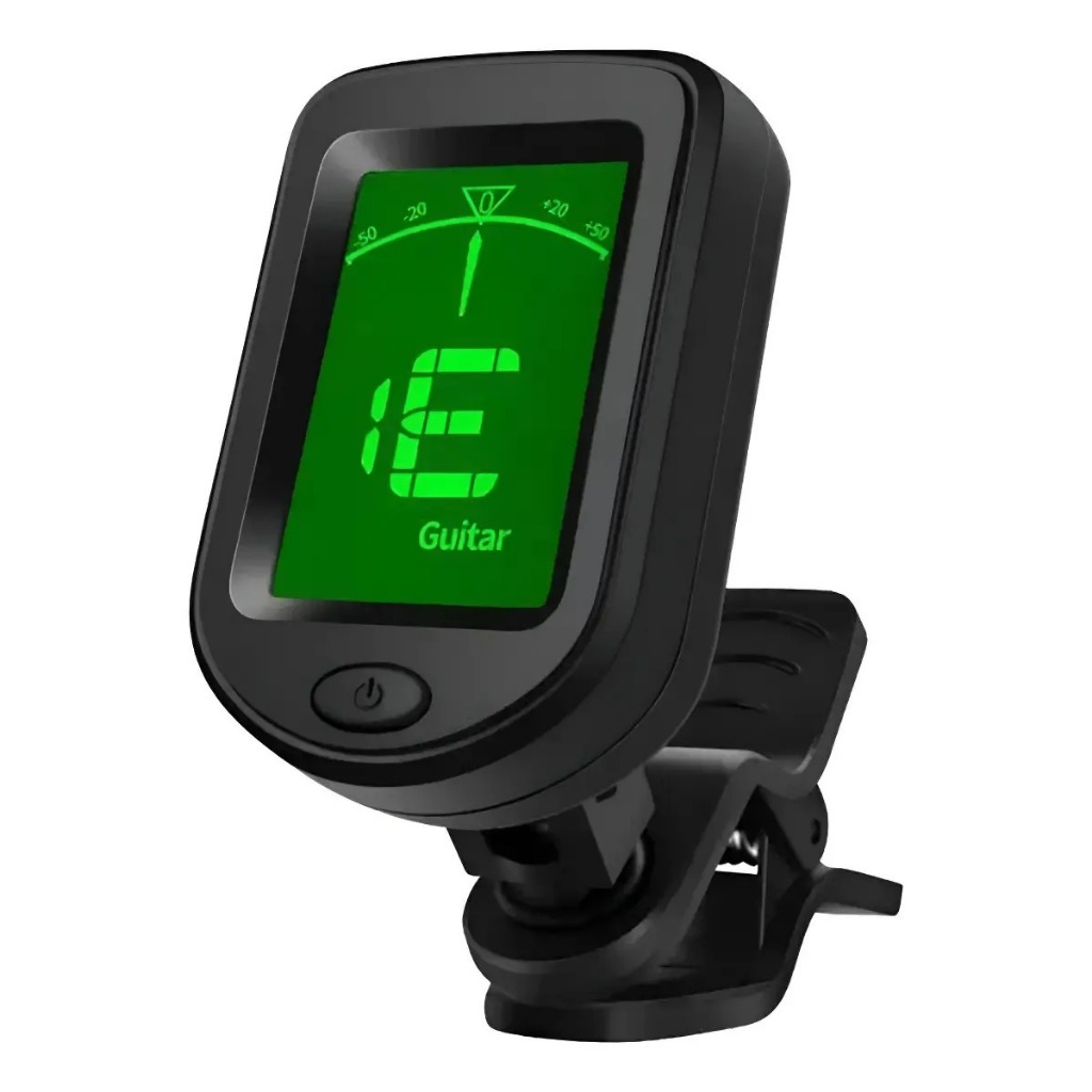 Afinador Universal de Guitarra com Clip Rotativo, Afinador com Display LCD para Guitarra Acústica, Baixo,