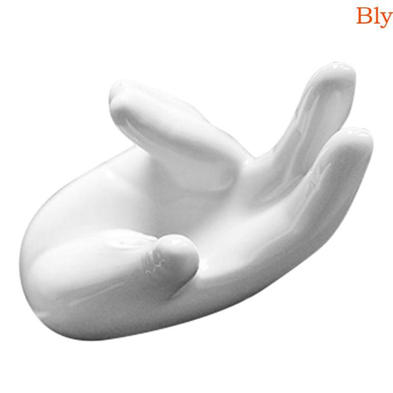 Bly Ocarina Display Holder Suporte Mão Cerâmica Branca