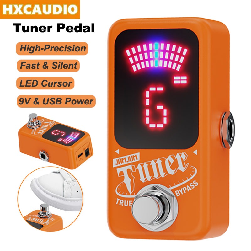 Pedal Afinador De Guitarra – True Bypass , Ajuste Ultrarrápido , Display LED , Design Compacto Para Guitarras Elétricas