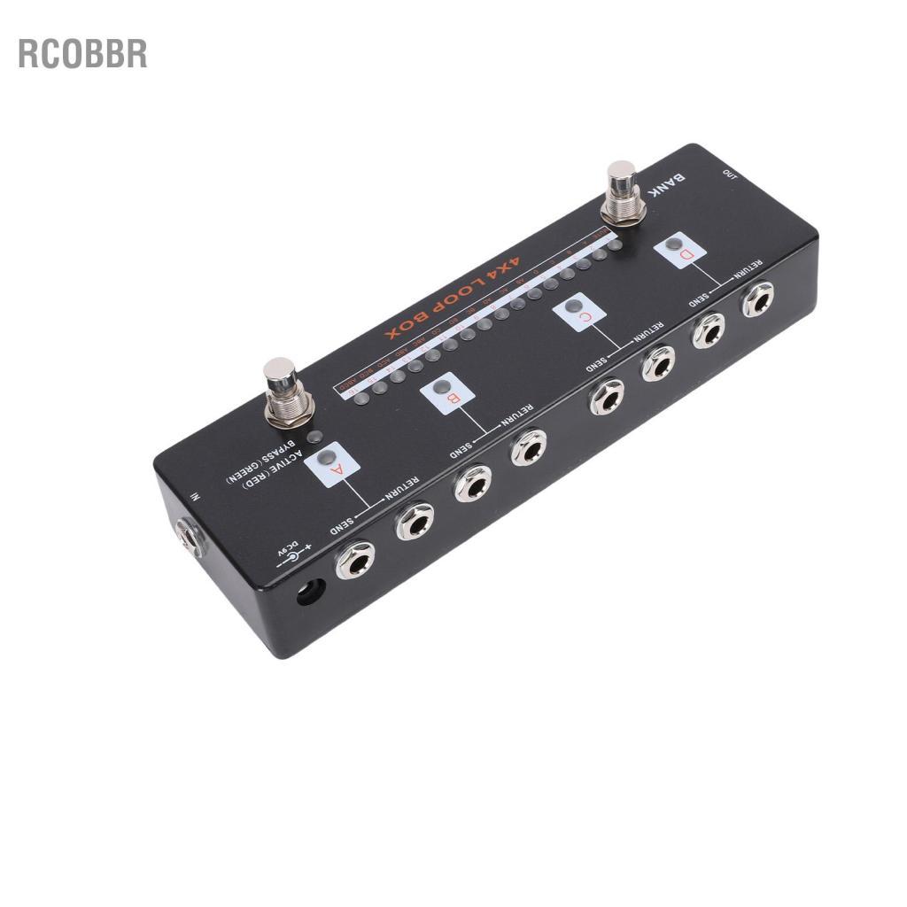 Rcobbr Rcobbr MOSKYAUDIO Loop Box Pedal de efeitos de guitarra 16 predefinições programáveis ​​LED Display Bank Switch