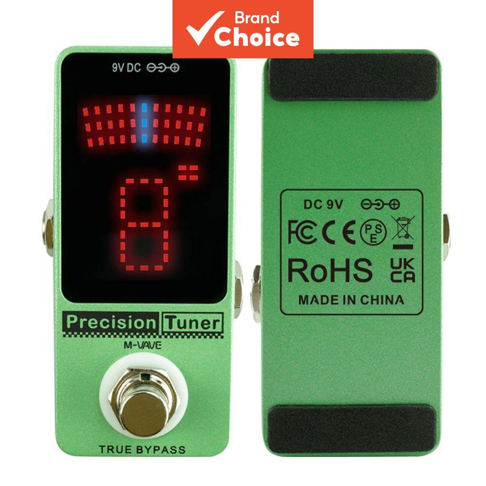 M-VAVE Pedal de Afinador de Precisão True Bypass Display LED Afinador de Guitarra Cromático para Baixo de Guitarra Pedal