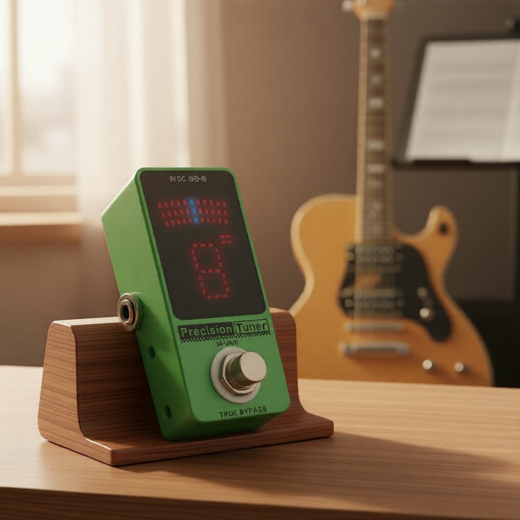 M-VAVE Pedal de Afinador Cromático/Guitarra/Baixo, True Bypass, Display LED, Acessório de Pedal de Efeito para Guitarra