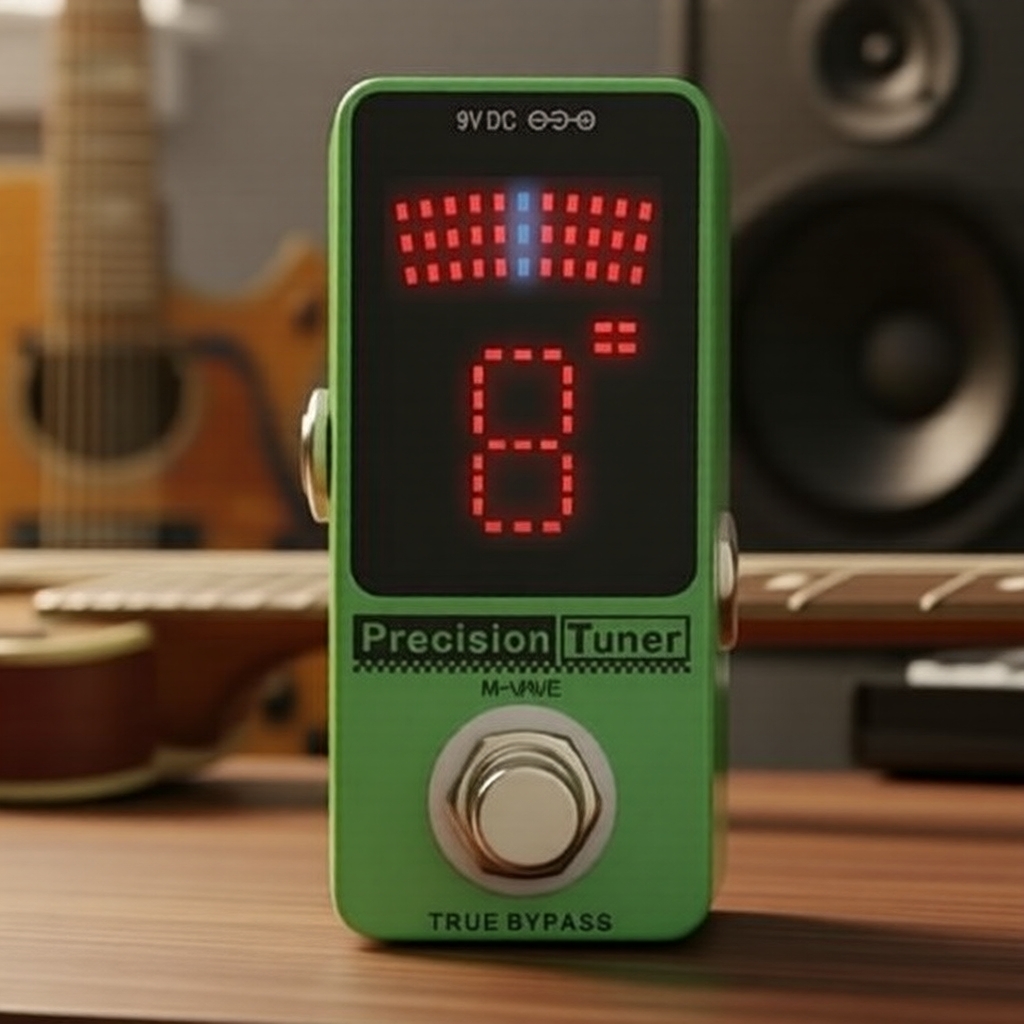 Pedal afinador de precisão M-VAVE, True Bypass, Display LED, para Cromático/Guitarra/Baixo, Peças e Acessórios de