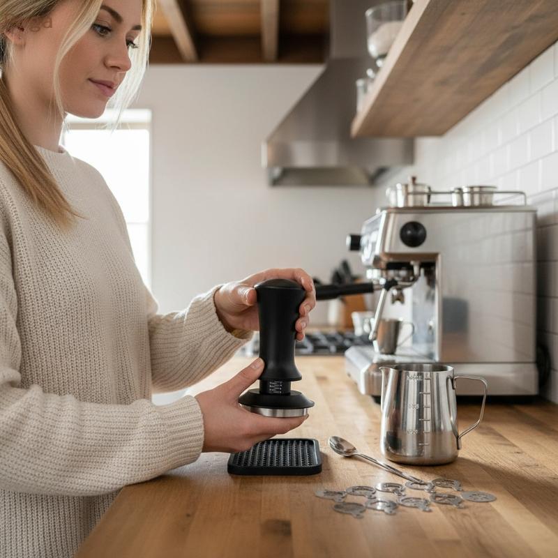 [Pega-t] 3/6/7PCS 51mm 53mm 58mm Espresso Tamper Barista Coffee Com Molas Calibradas De Aço Inoxidável