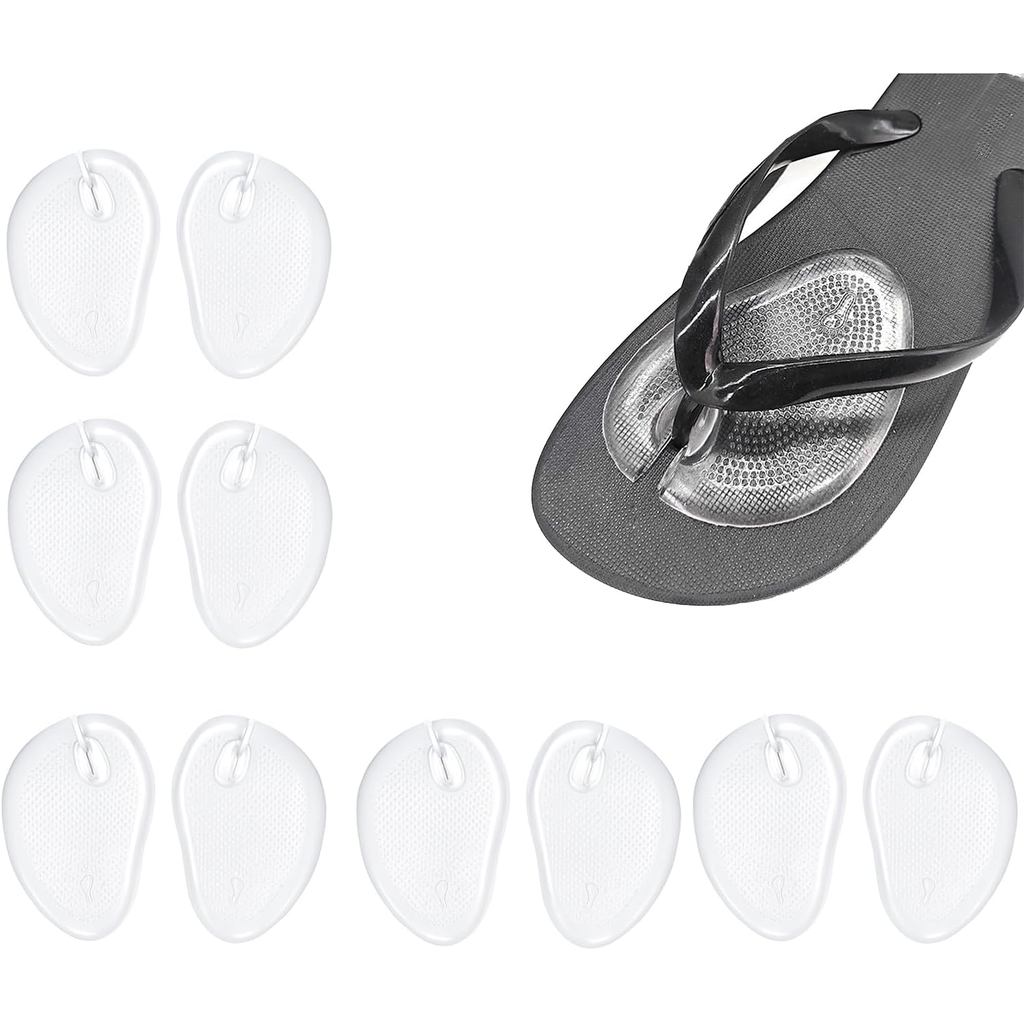5Pairs Gel Metatarsal Pads for Flip Flops Clear Forefoot Cushions Ball of Foot Pain Relief Inserts Soft Silicone Forefoo