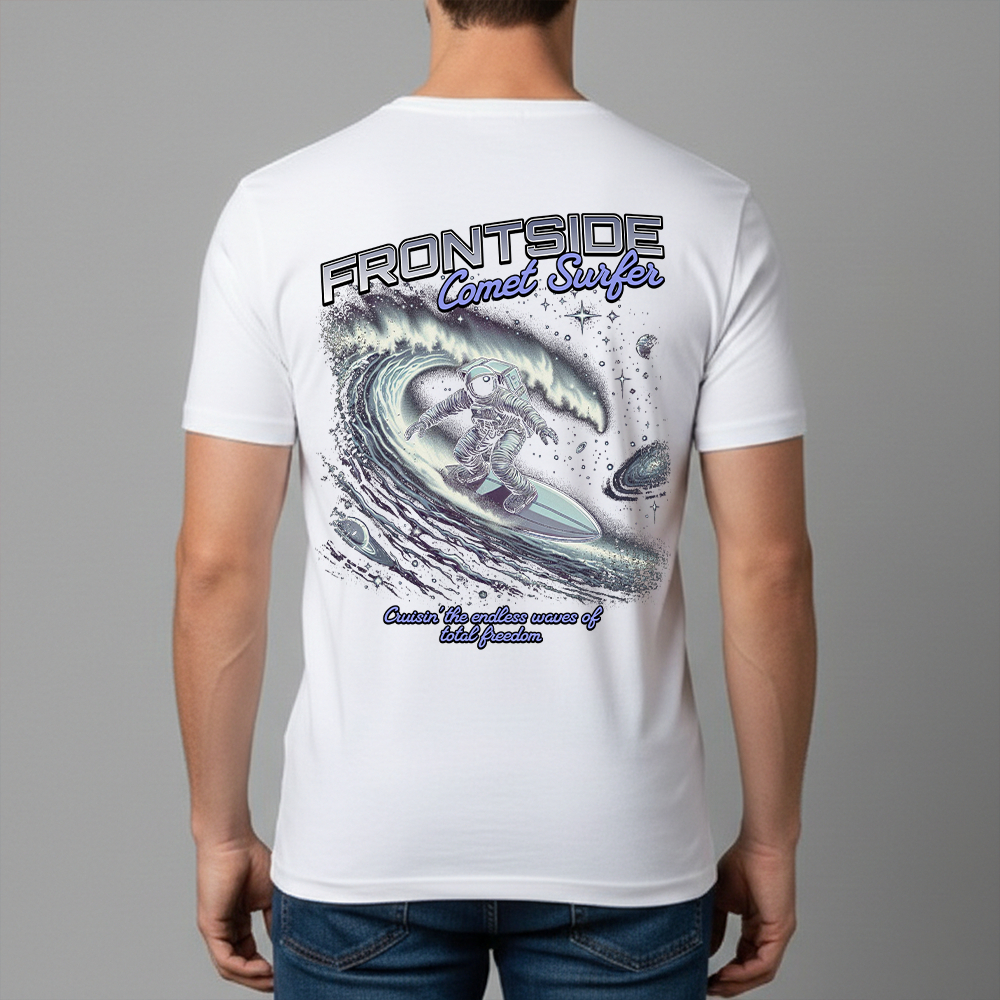 Camiseta Masculina Estampa Astronauta Surfista Dry Fit Conforto Blusa T-Shirt Academia Tamanho P GG