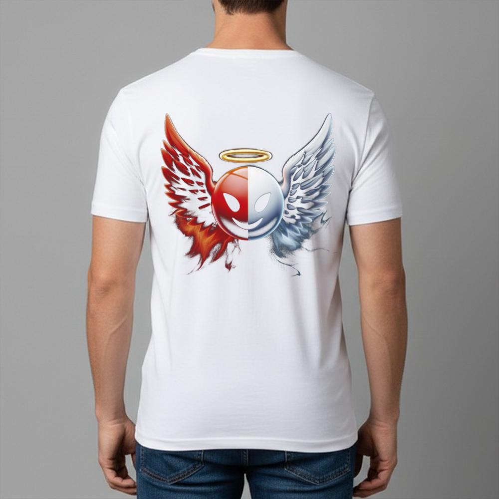 Camiseta Masculina Estampa Anjo e Opositor Dry Fit Conforto Blusa T-Shirt Academia Tamanho P GG