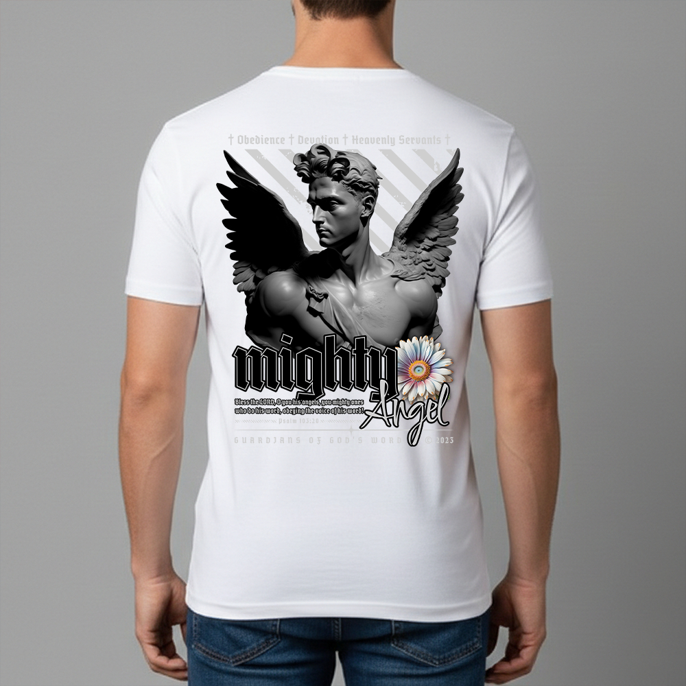 Camiseta Masculina Estampa Estátua Anjo Nighty Dry Fit Conforto Blusa T-Shirt Academia Tamanho P GG