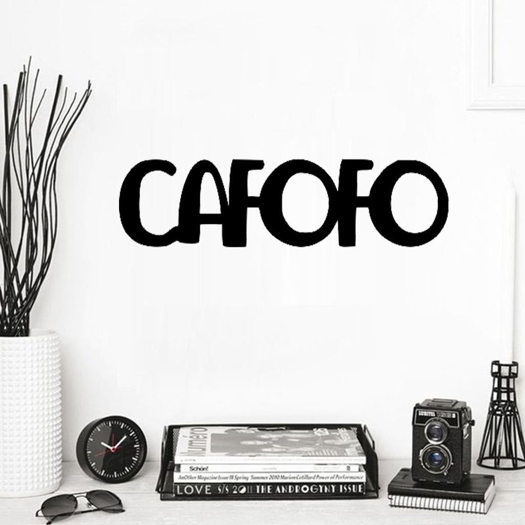 Palavra De Parede Cafofo Lettering Mdf Decorativo Preto Decoração Casa Sala Quarto