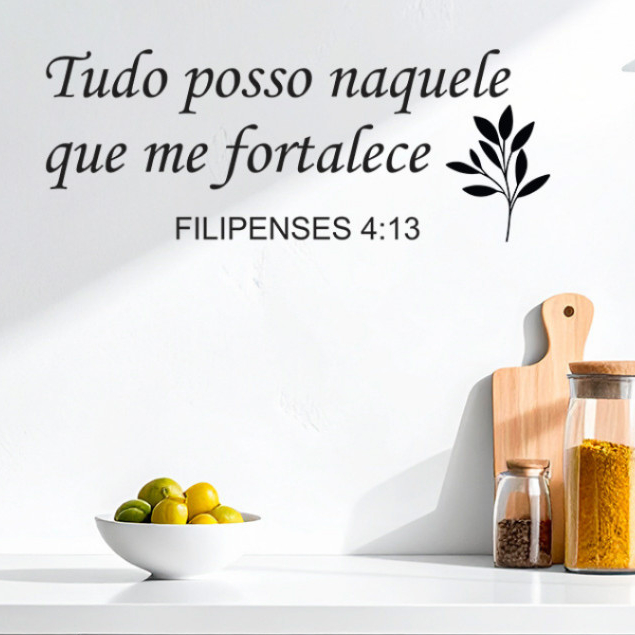 Adesivo de Parede Decoração Palavra de Deus Autocolante Lavável Para Casa Sala Quarto