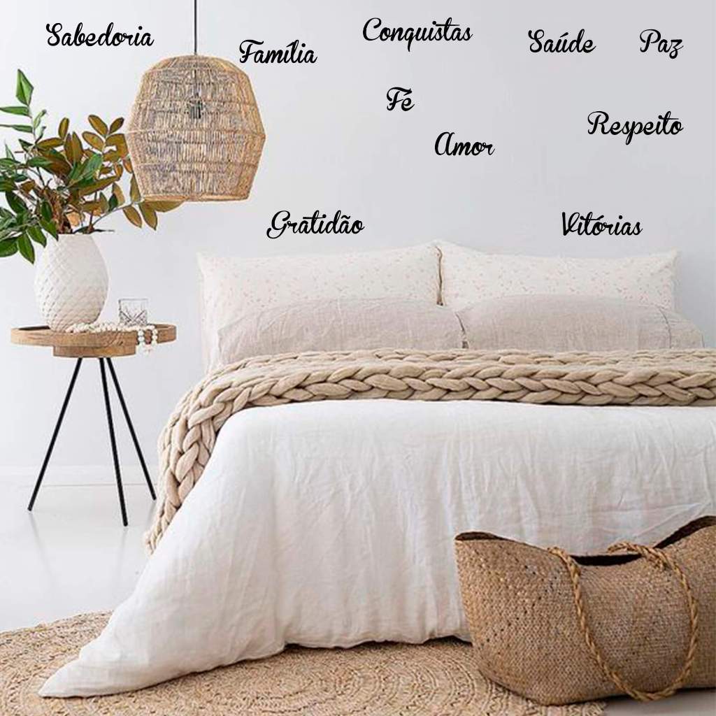 Kit de Adesivos Palavras Motivação Gratidão Família Amor Saúde Parede Fácil Aplicação