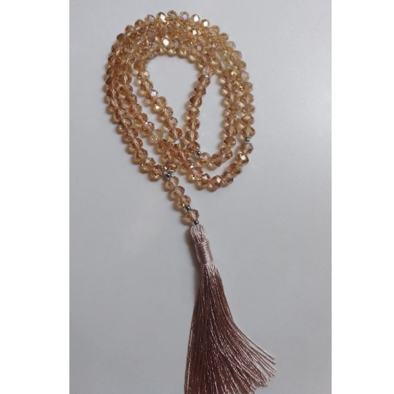 Masbaha Tasbih 99 Contas de Cristal de Vidro 8mm