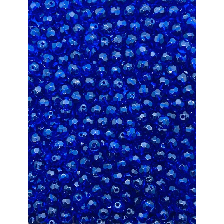 50 Miçangas Contas De Cristal Vidro 8mm Umbanda E Candomble