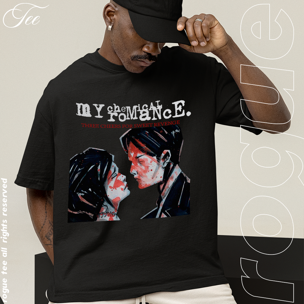 Camiseta Basica e OVERSIZED My Chemical Romance Three Cheers for Sweet Revenge Album Unissex
