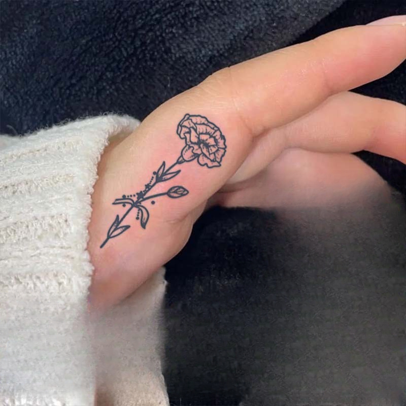 Cross-Border pequena flor fresca tatuagem adesivos acidente vascular cerebral arte simples pulso atmosfera fresca estilo