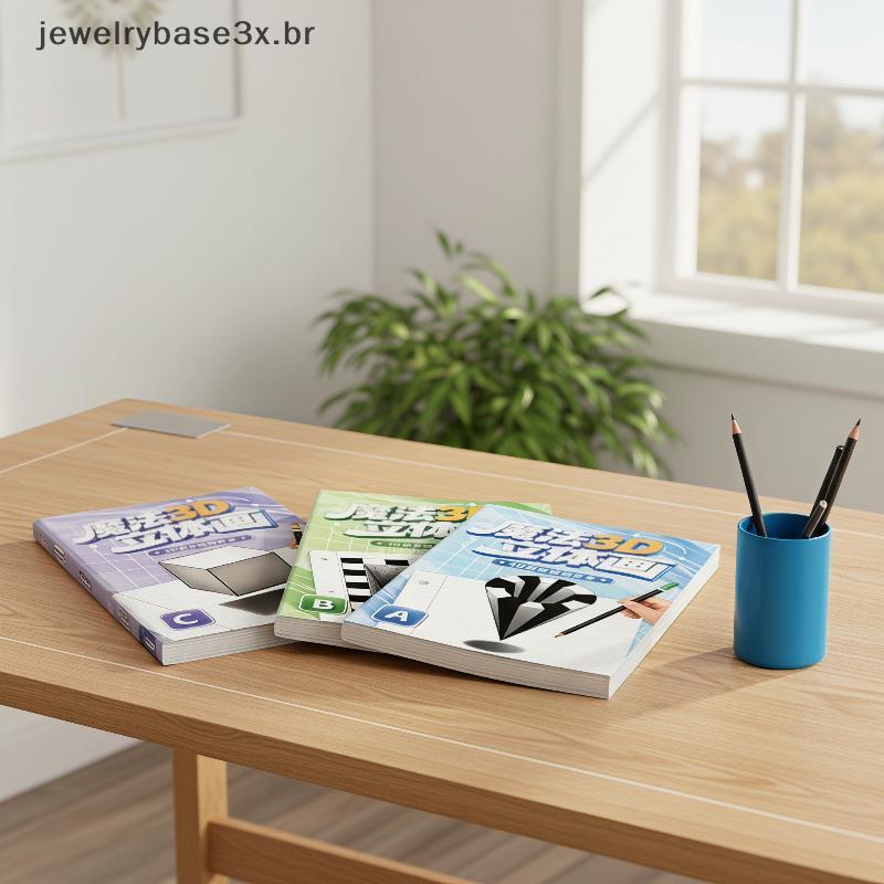 jew Magic 3D Ilusão Óptica Livros De Desenho 1/3 Pcs Com Tutoriais Ilustrativos Treinamento Cerebral Atividade De Arte P