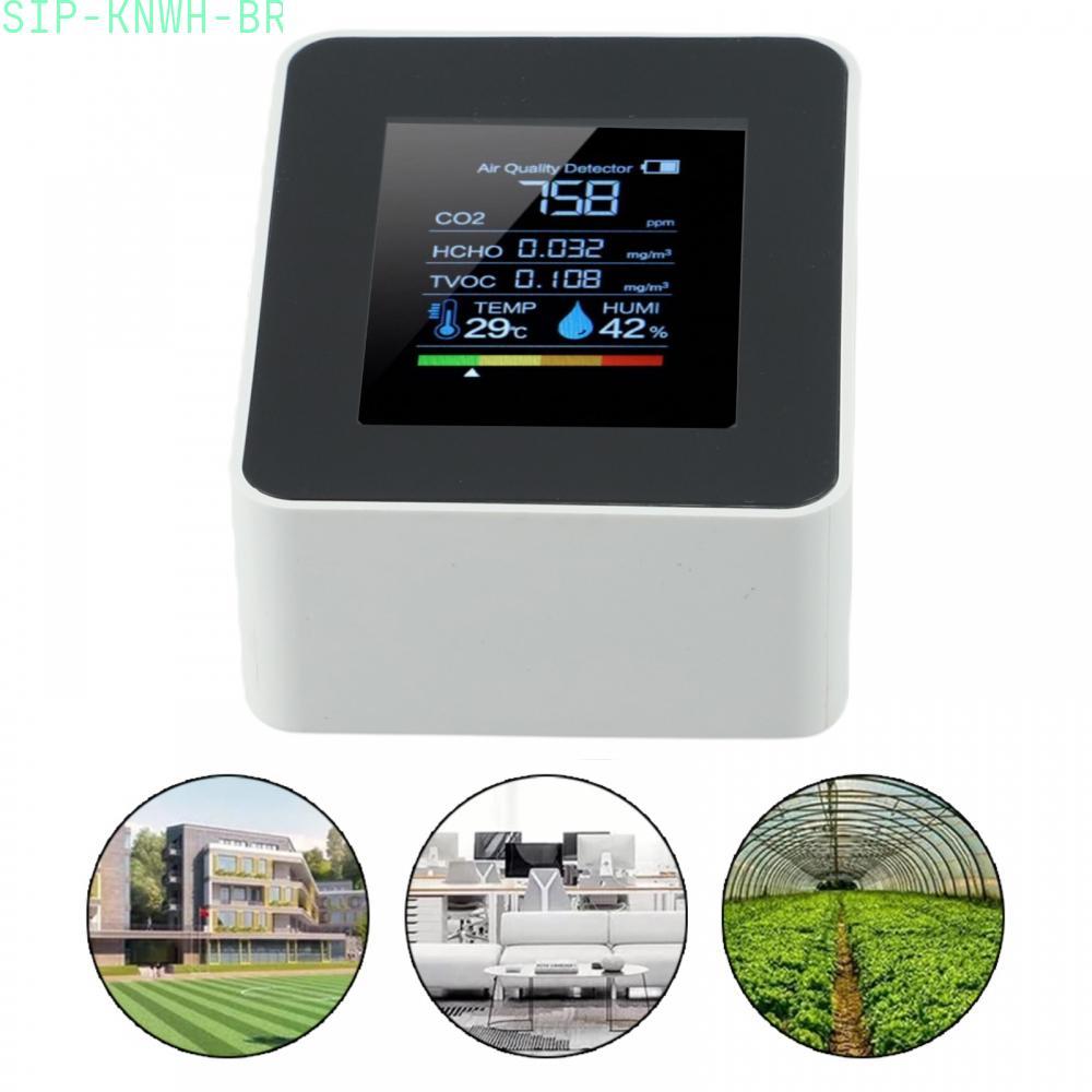 [SIP-KNWH-BR]Carbon Dioxide Detector 4-color LED Lights Audible Alarm Multi-mesh Design-New In 11-