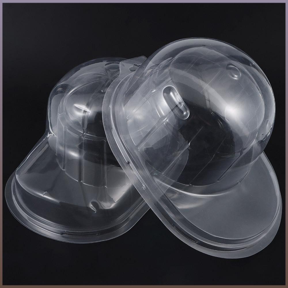 Caixa De Armazenamento De Chapéu De PVC , Protetor Plano/Convexo Transparente De Aba Curva , Organizadora De Tampa Plana
