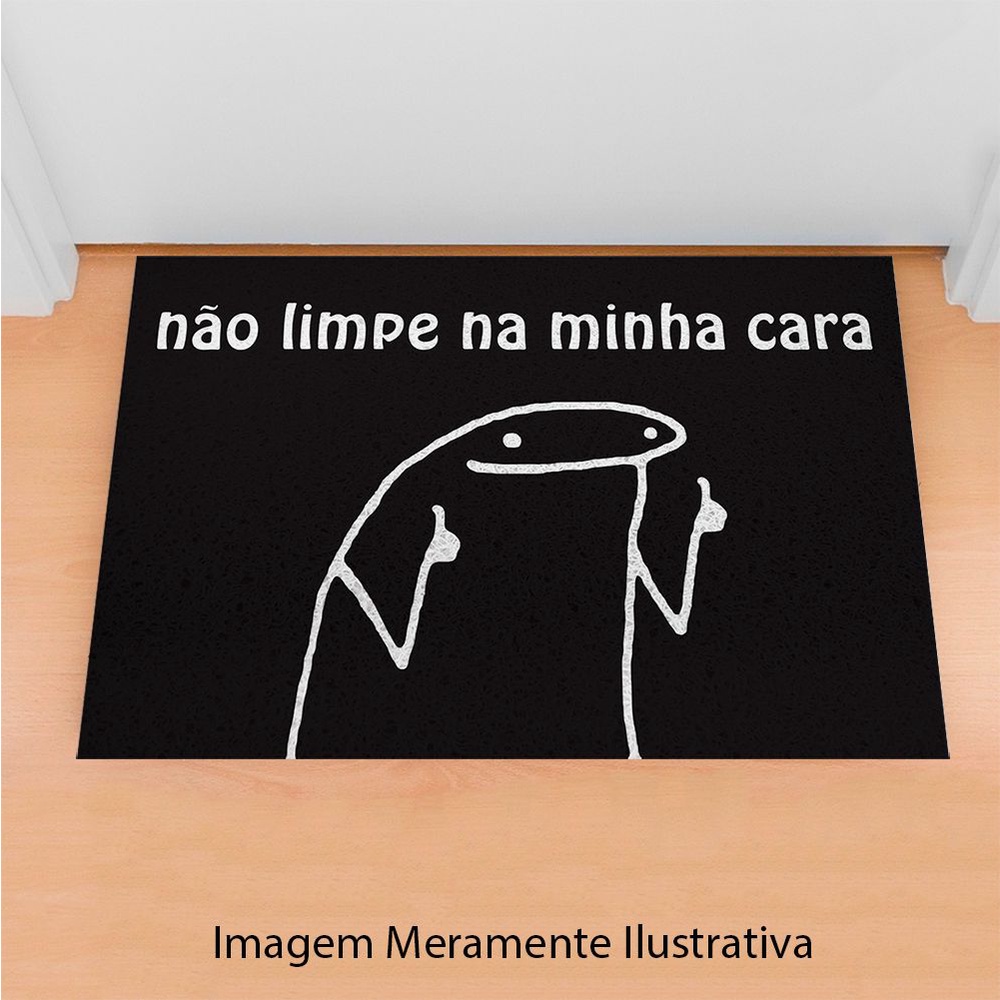 Tapete de Porta Divertido Capacho Bento Cake - Não Limpe Na Minha Cara