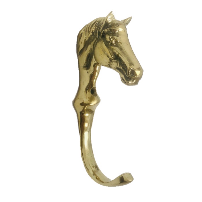 Cabide Pescoço e Cara de Cavalo Em Bronze Pendurador Parede E Porta Chapéu