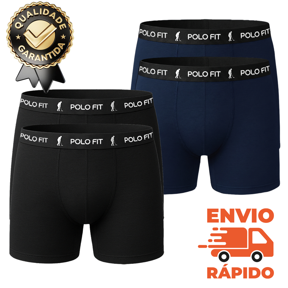 Kit 4 Cuecas Box Boxer Algodão Original Atacado