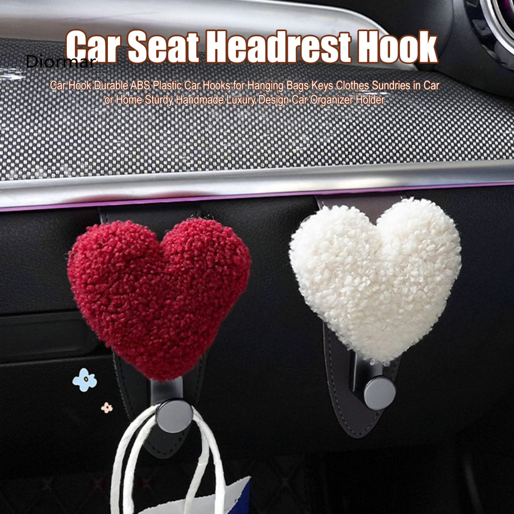 Sturdy Car Hook Heavy Duty Faux Leather Multi-use Auto Organizer Holder for Bags Keys Clothes – Durable Storage Hanger