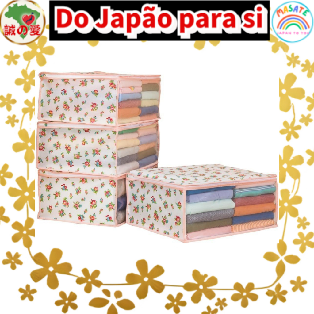 ASTRO Non Woven Clothes Storage Box 3-Piece Set Foldable Closet Organizer 【Do Japão para você】