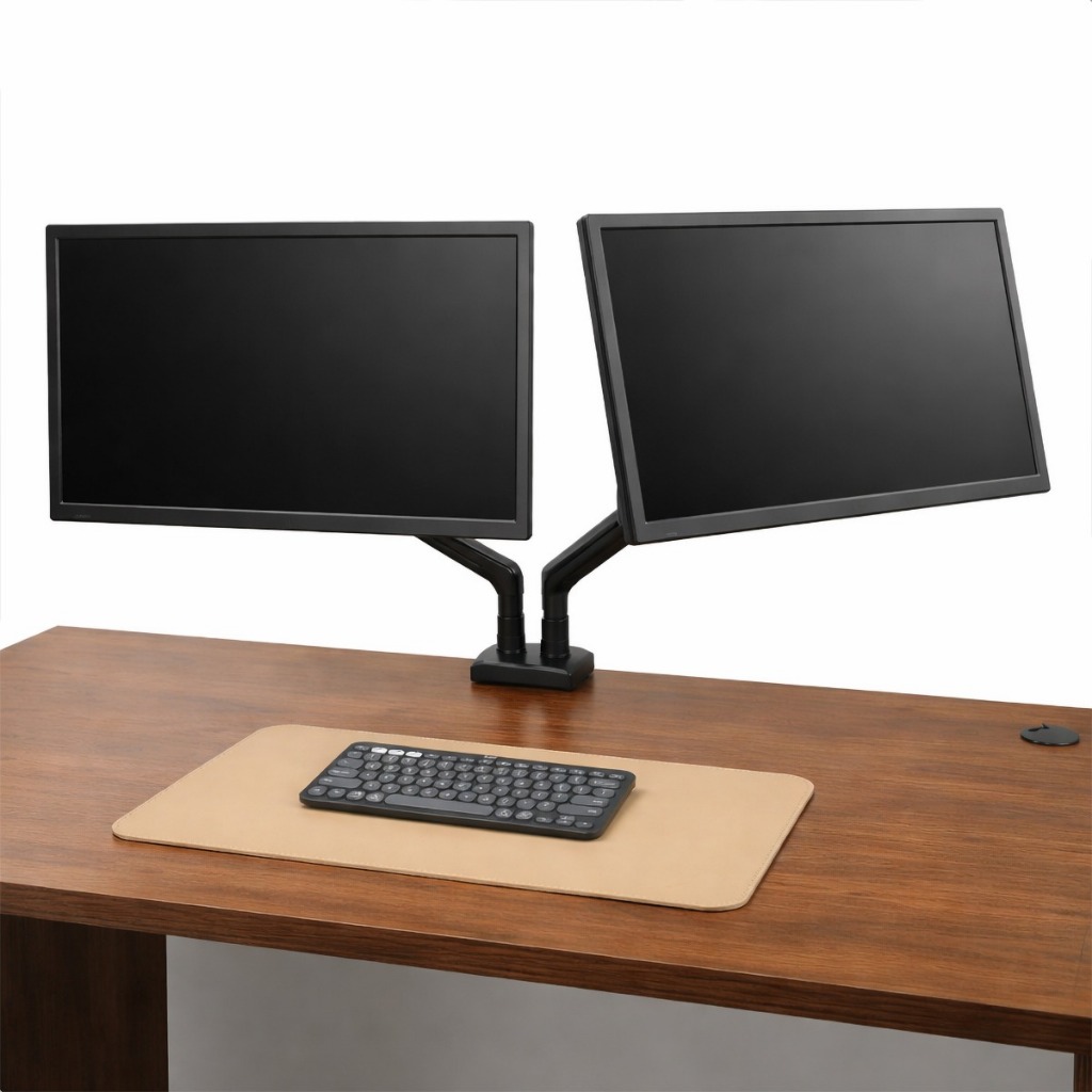 Suporte Articulado para 2 Monitores Ajustável, Ergonômico e Resistente Jhamba