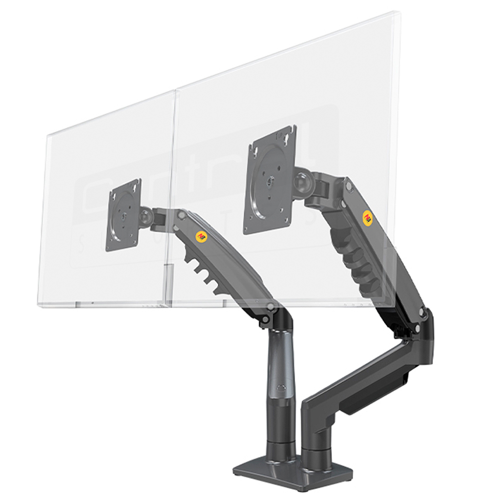 Suporte 2 Monitores 17 a 34 Articulado Braço Duplo com Pistão a Gás F160 North Bayou