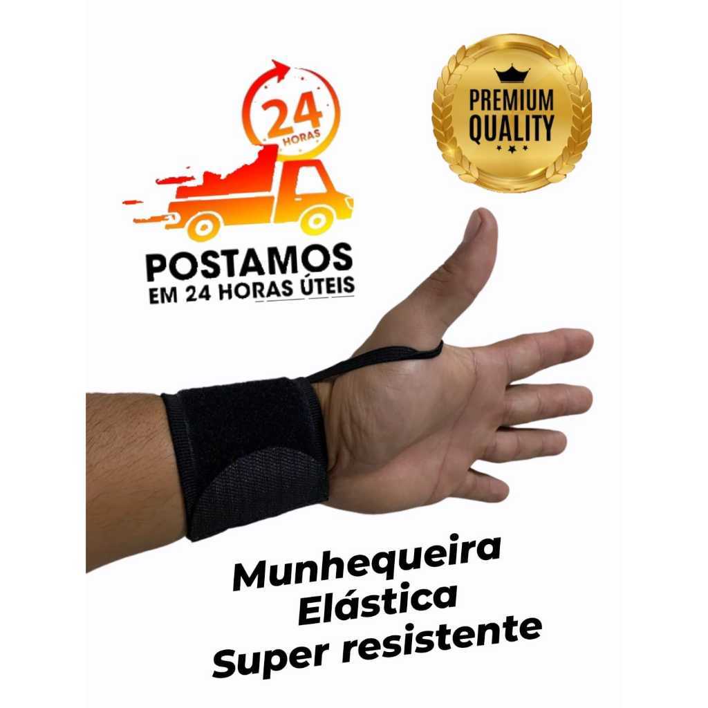 Munhequeira Tensor Protetor de Pulso Crossfit Tendinite Artrite Super Reforçada Alivio de Dor Par