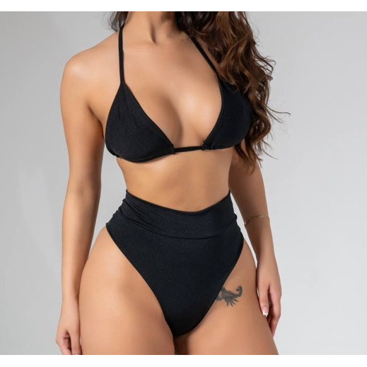 Biquíni Hot Pant Cintura Alta Calcinha Modeladora Estilo Lipo sex fio dental Não Marca Corpo Perfeito