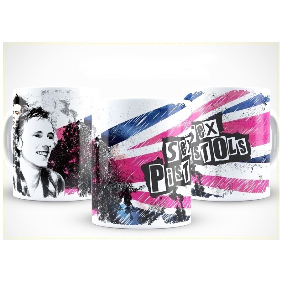 Caneca Branca Bandas De Rock Sex Pistols Punk Sid Vicius Baixo