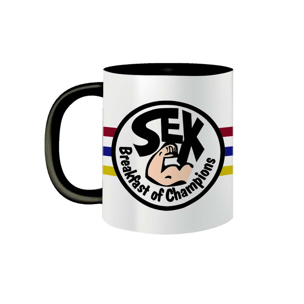 Caneca de Porcelana Sex Breakfast Of Champions James Hunt