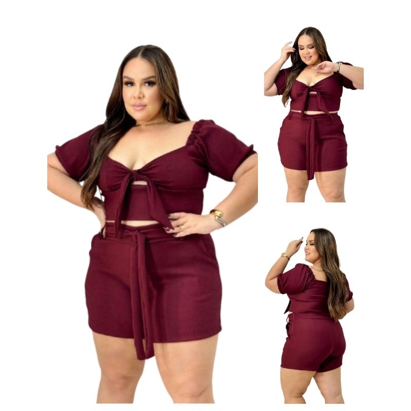 Conjunto Ciganinha Plus Size Sexs Modinha Blogueira Esqueta