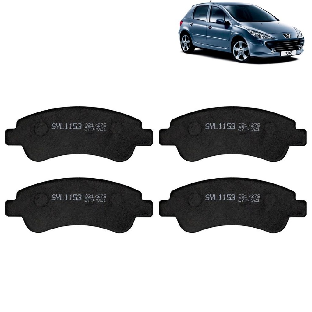 Pastilha Freio Dianteiro Peugeot 307 1.6 206 1.6 16V 207 1.6 208 1.2 12V Peugeot Escapade Xsara 1.6 Sistema Bosch