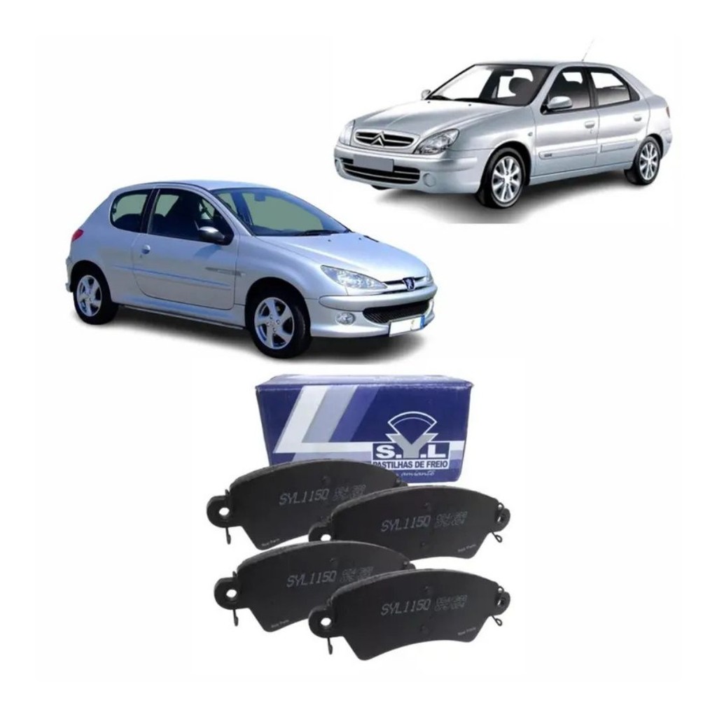 Pastilha Freio Dianteiro Xsara 1.6 1.8 2.0 Peugeot 206 Gti 16V 1998... <br />Sistema Bosch
