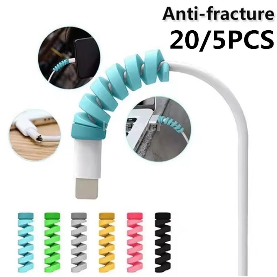 2 Pçs Espiral Cabo Protetor Saver Capa Para Fone De Ouvido Mouse Carregador USB Fio Gerenciamento Organizador
