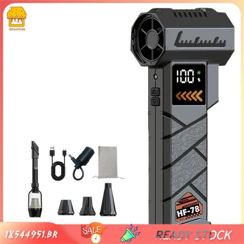 [18544951 . br] 65m/S Display LED 40mm Ventilador A Jato Poderoso Soprador De Ar 800g Pressão Do Vento Espanador Sem Esc
