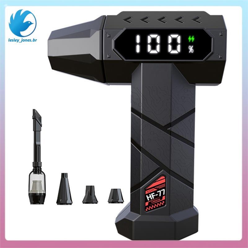 [lesley_jones.br] 130000ventilador Ajustável Rpm 15000mAh Poderoso Soprador De Ar Impulso Espanador Comprimido Para Limp