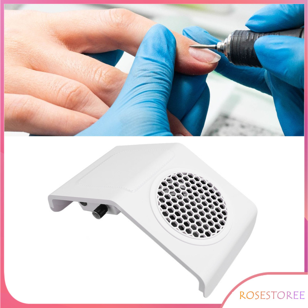 Rosestoree Coletor de espanador de unhas acrílico, ventilador de poeira de 80w, limpador poderoso, manicure (plugue
