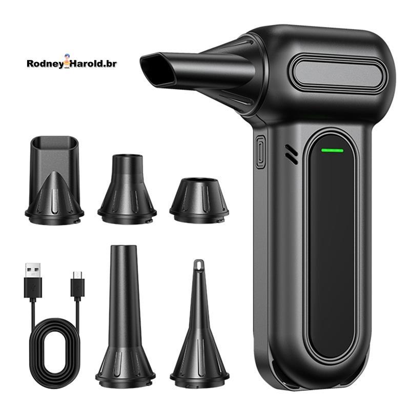 [Entrega Rápida R] Espanador De Ar Comprimido Elétrico , Ventilador Vibratório Sem Escova Turbo Soprador Poderoso Aspira