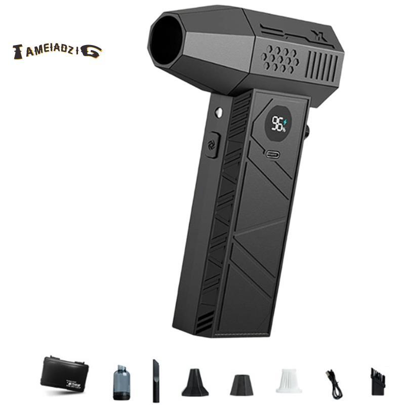 [Entrega Rápida T] C6Pro Mini Soprador De Ar Sem Fio Espanador Comprimido Poderoso Display De Poeira Iluminação LED Para