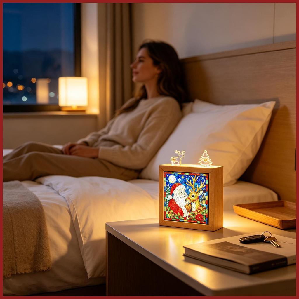 Lâmpada De Quebra-Cabeça DIY LED Acrílico Luz De Natal Candeeiro De Mesa Para Quarto Sala Estar Cabeceira Yikaibr