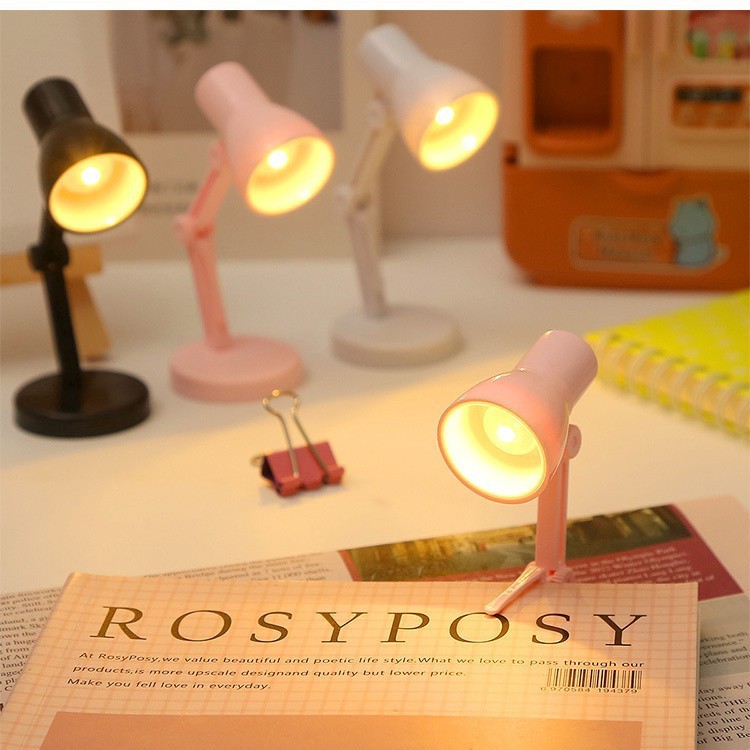Criativo Mini pequeno candeeiro de mesa LED dobrável portátil luz da noite cor quente dormitório estudante proteção para